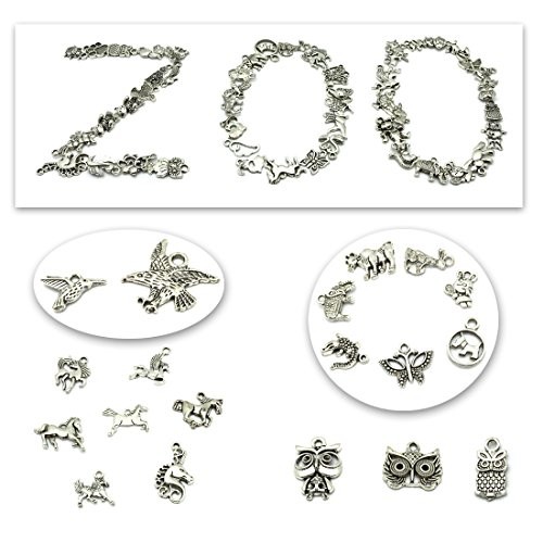 Großhandel 100 St. Gemischt Nicht Wiederholt Silber Zinn Glatt Metall Charms - Bild 4 von 6