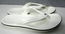 Crocs Crocband Sandals Flip Flops Thong White Black Mens Sz 12