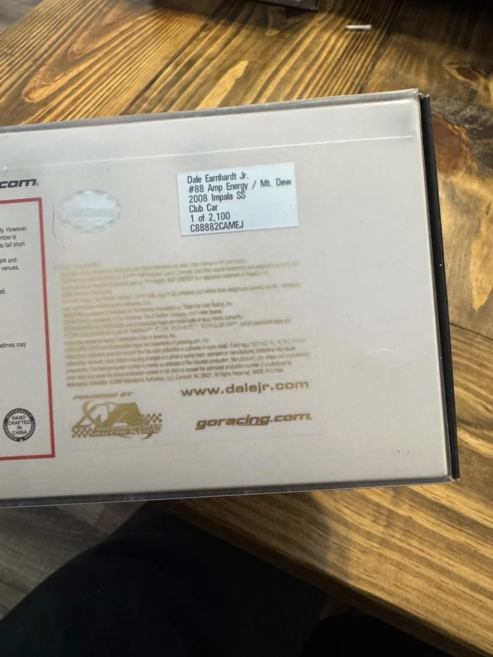 Dale Earnhardt Jr #88 Amp Energy Mt Dew 2008 Impala COT Club Car RARO 1 de 2100  Foto 4 de 4