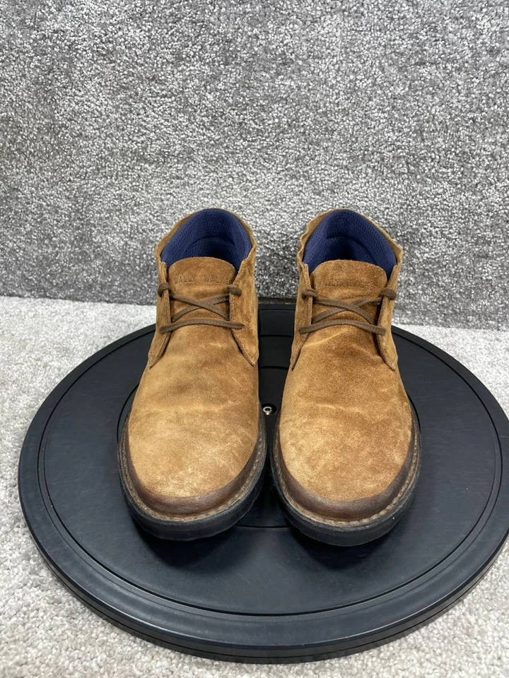 Botas Wally Walker Para Hombre Talla 43 EU 10 US Gamuza Camel Tobillo Punta Redonda Chukka Foto 4 de 4