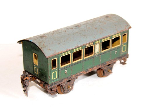 MARKLIN O 1723, 17230 VOITURE VOYAGEUR MIXTE 2e / 3e CLASSE, WAGON PASSAGER TOLE | Condition: Occasion