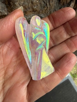 Rose Aura Quarz Kristall Engel Schimmer hell Schimmer heilend behandelt kommunizieren