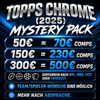 Topps 2025 Mystery Pack  ( NFL , NBA , UCC ) - Weit unter comps - haupts. Chrome