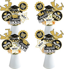 2026 Graduation Party Decorations - 24 Pcs Class of 2026 Congrats Grad Table Cen