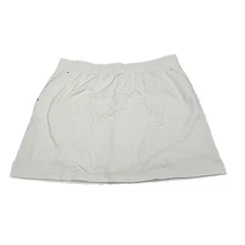 Sport Savvy Womens French Terry Pull On Skort X-Large Size White Skirt w Shorts