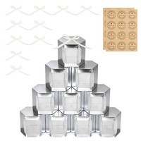 10 StüCk Kuchenboxen FüR Cheesecake, 7X7X7 Cm Quadratisch, Silber