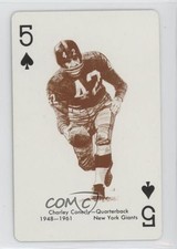 1963 Stancraft Playing Cards Green Back Charlie Conerly #5S 0f4e