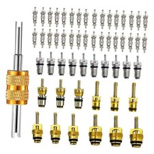 58 Pieces Valve Air Conditioning Valve Core R12 R134A R410 58PCS A/C VALVE KIT