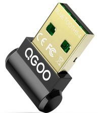 QGOO Bluetooth Adapter Desktop PC Plug/Play 5.4 USB Mini EDR Dongle for Laptop