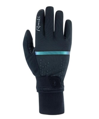 Roeckl Watou Damen Winter Fahrrad Handschuhe lang schwarz/grün 2023  - Main Image