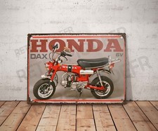 Plaque métal vintage Honda Dax 6V Enseigne Garage Décoration moto Déco