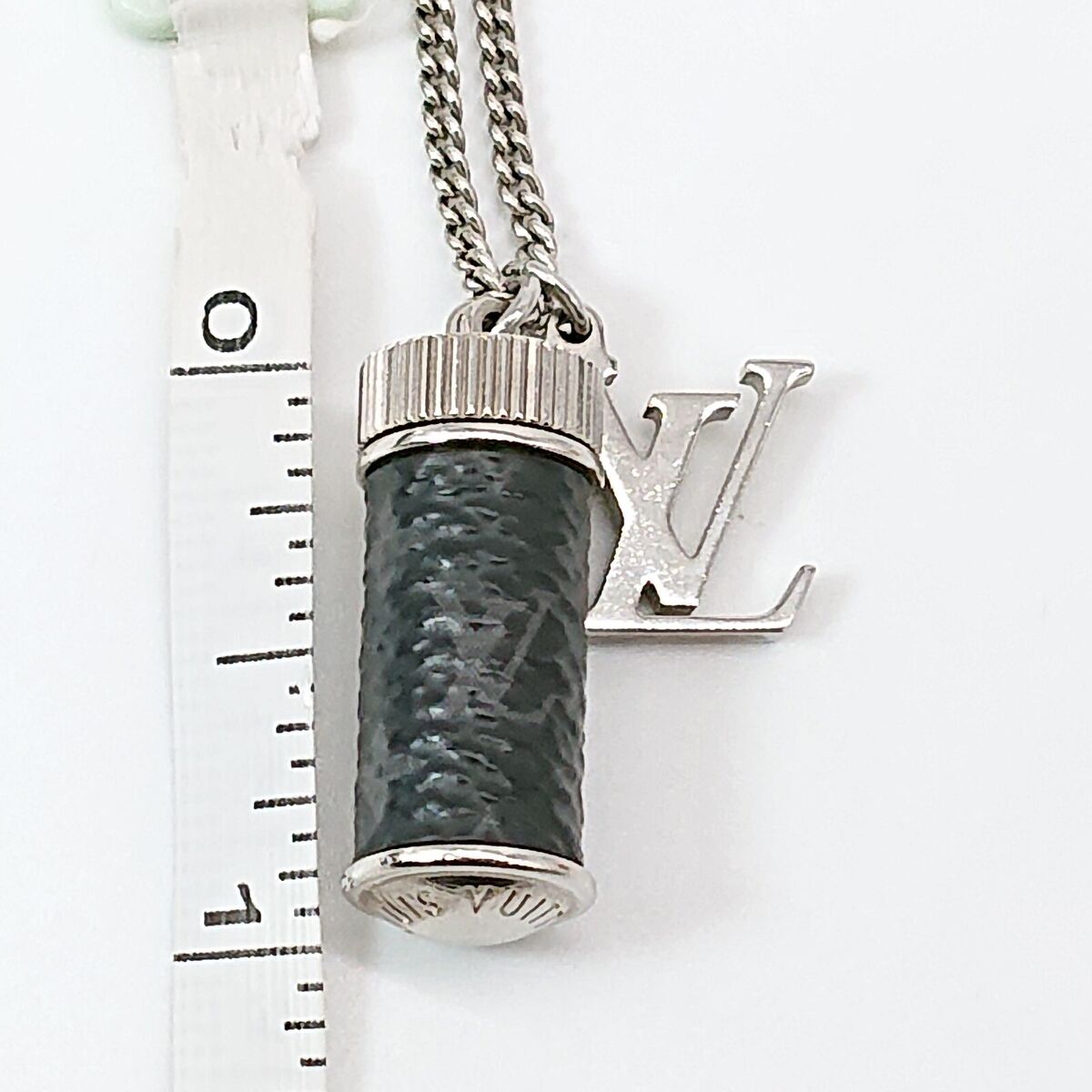 LOUIS VUITTON Monogram Eclipse Collier Charm Necklace M63641 LOUIS VUITTON Monogram Eclipse Collier Charm Necklace M63641