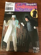 Simplicity Pattern 4083 Costume Mens Suit Choose from 2 Sizes