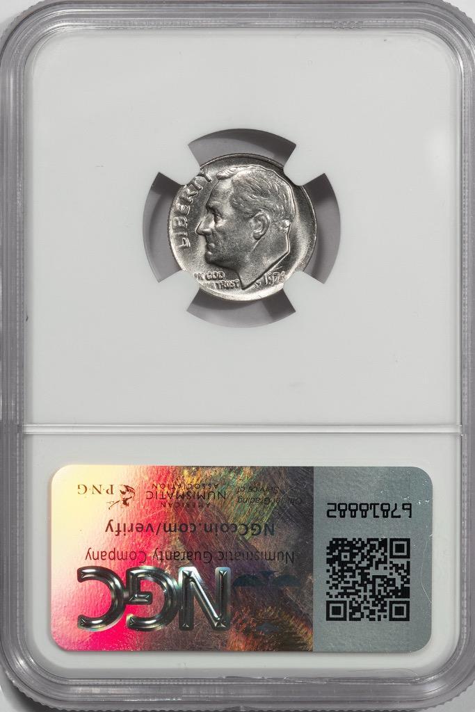 1976 NGC MS63 Missing Clad Layer Dime 1.9 Grams Dime Mint Error