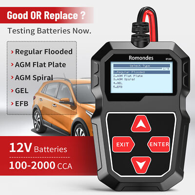 BT200 6V/12V Auto Batterietester Digital PKW KFZ Diagnosegerät Akku Testgerät