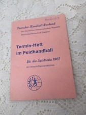 1967 Deutscher Handball Verband TERMINHEFT Feldhandball   Anschriftenverzeichnis