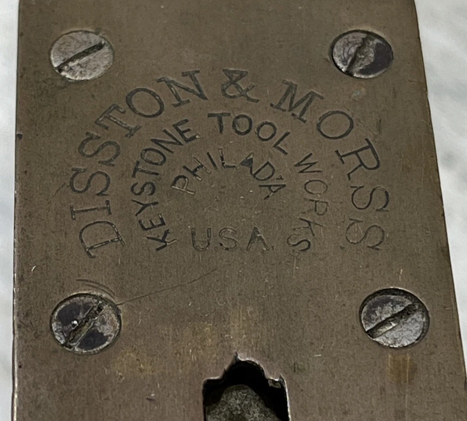 Vintage Disston & Morss Embossed Wood Level Keystone Tool Works Philadelphia USA - Image 3 of 4