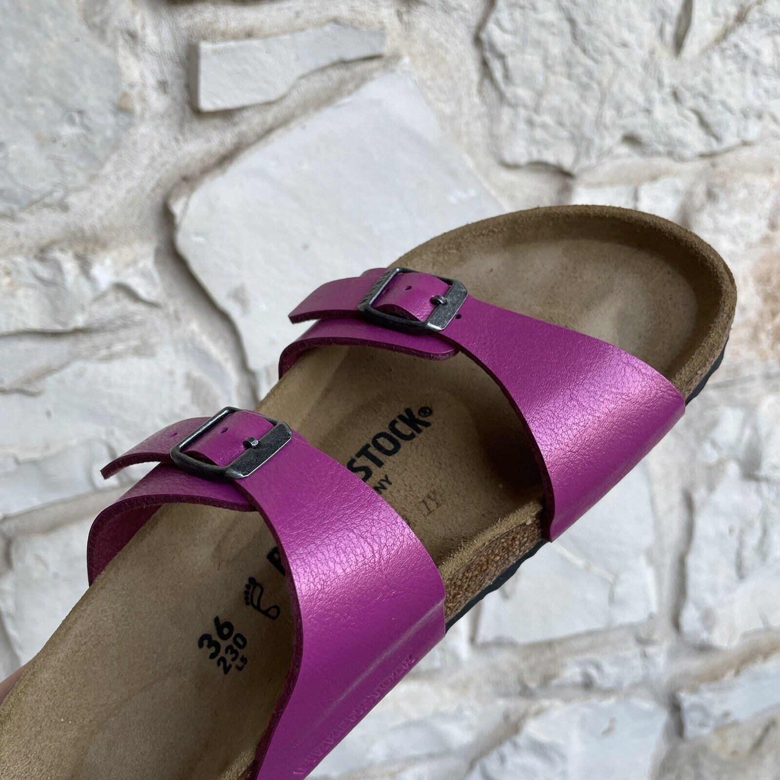 Birkenstock Sandals Size US 5 EU 36 Purple Pink S… - image 8