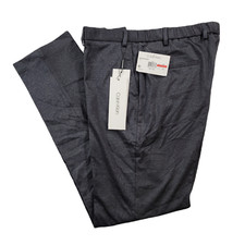 Calvin Klein Slim Fit Knit Dress Pants 36 x 34 Grey Flat Front 135