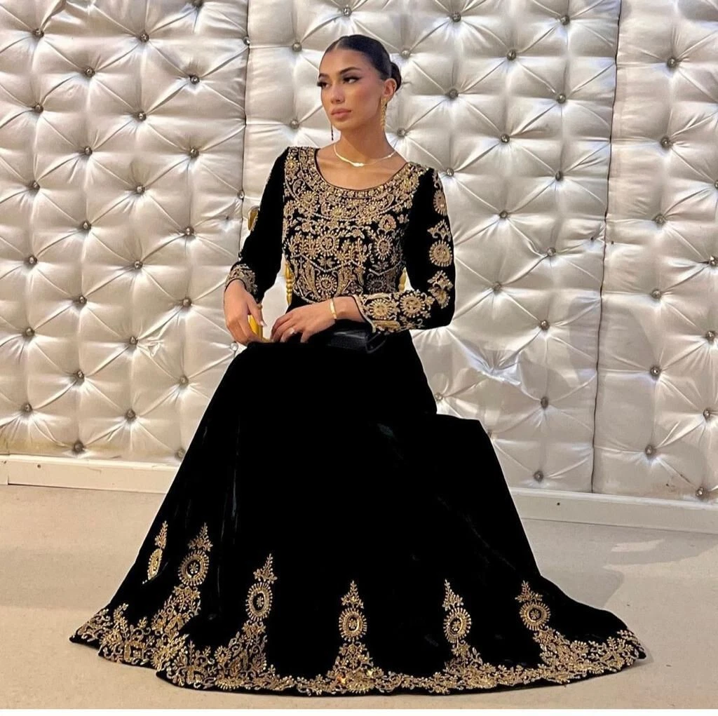 Velvet gown black cheap