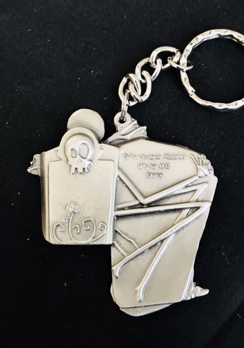 Pewter Disney Nightmare Before Christmas Jack Sally Rose Figurine Keychain A - Picture 2 of 2