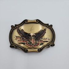 Vintage The Right To Bear Arms Eagle Second Amendment GUNS Belt Buckle