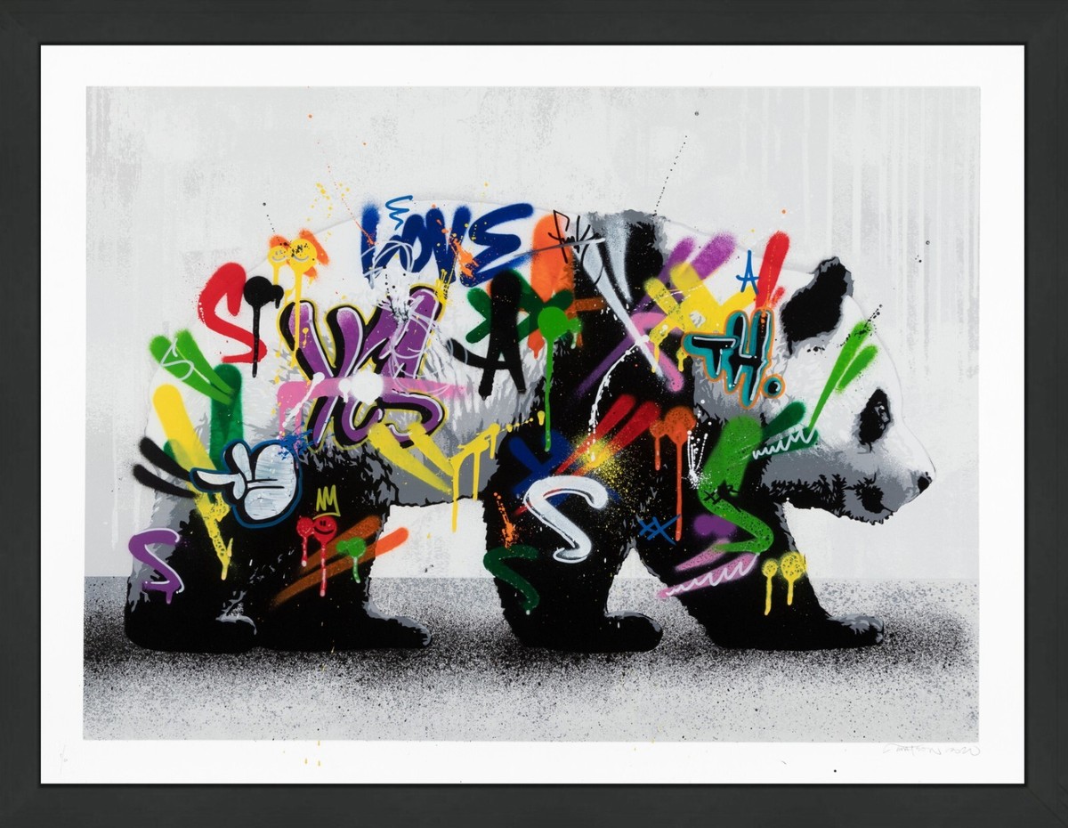 新品Martin Whatson「Panda Hand Finished Ed」 MARTIN WHATSON GIANT PANDA HAND FINISHED ED 15 – GraffitiPrints