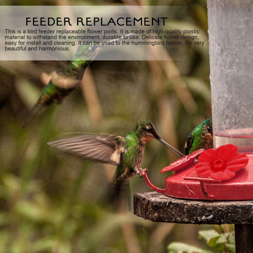 Add Color to Your Feeder with 12 Pcs Hummingbird Feeder Flower