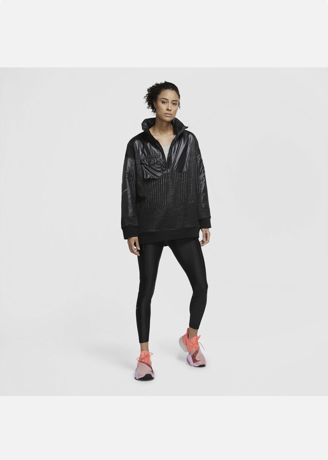 SACAI X NIKE Giacca da allenamento Nike City Ready 1 4 zip nera taglia XL oversize