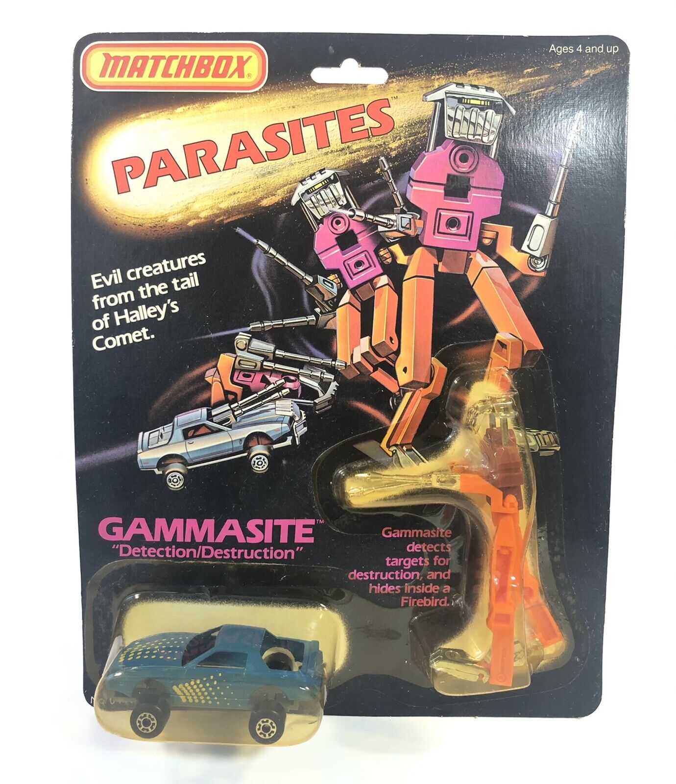 Matchbox Parasites Gammasite Detection Destruction Firebird Die-Cast 1985