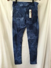 New Time and Tru High Rise Ankle Leggings Women Blue Tie Dye many sizes