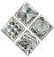 thumbnail 1 - Silver Wall Art Unique Wall Sculpture Set EASY TO HANG Modern Art By Jon Allen