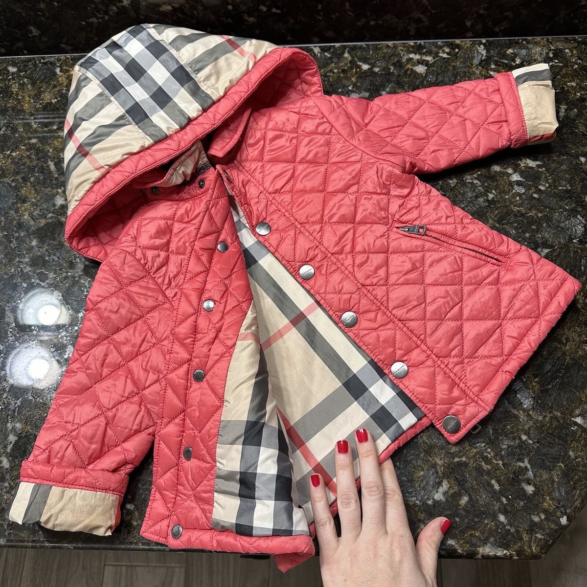 12-18 Months Authentic BURBERRY Jacket Quilted Boy Girl Jamie