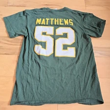Clay Matthews Green Bay Packers Green T-Shirt Size Adult Medium NFL Team Apparel