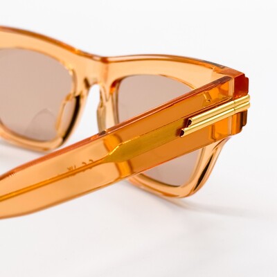 NEW BOTTEGA VENETA BV1122S 007 ORANGE BEIGE SQUARE WOMEN 