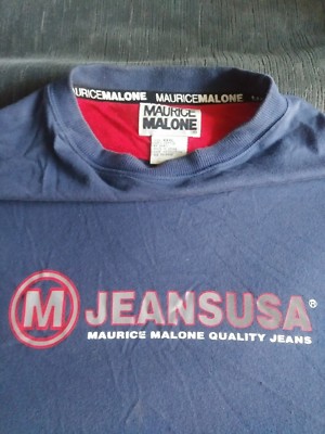 トップス MAURICE MALONE 90s Vintage 90's Maurice M. Malone Reflective Print Hip Hop Shop T