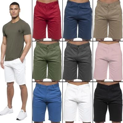 Enzo Herren Shorts Chino Baumwolle Regular Fit Halbhose Freizeit Sommer Strandhose