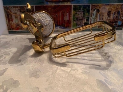 Polish Gold/White.Gold ceramic Bathroom Wire Soap Dish Holders European style