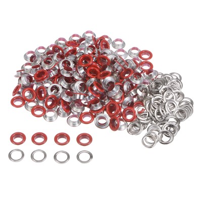 300er Set Ösen Set Metallösen 8mm 3/10'' Tülle für Schuhe rot