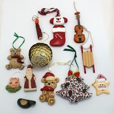 Box Of Miscellaneous Christmas Tree Decor Items