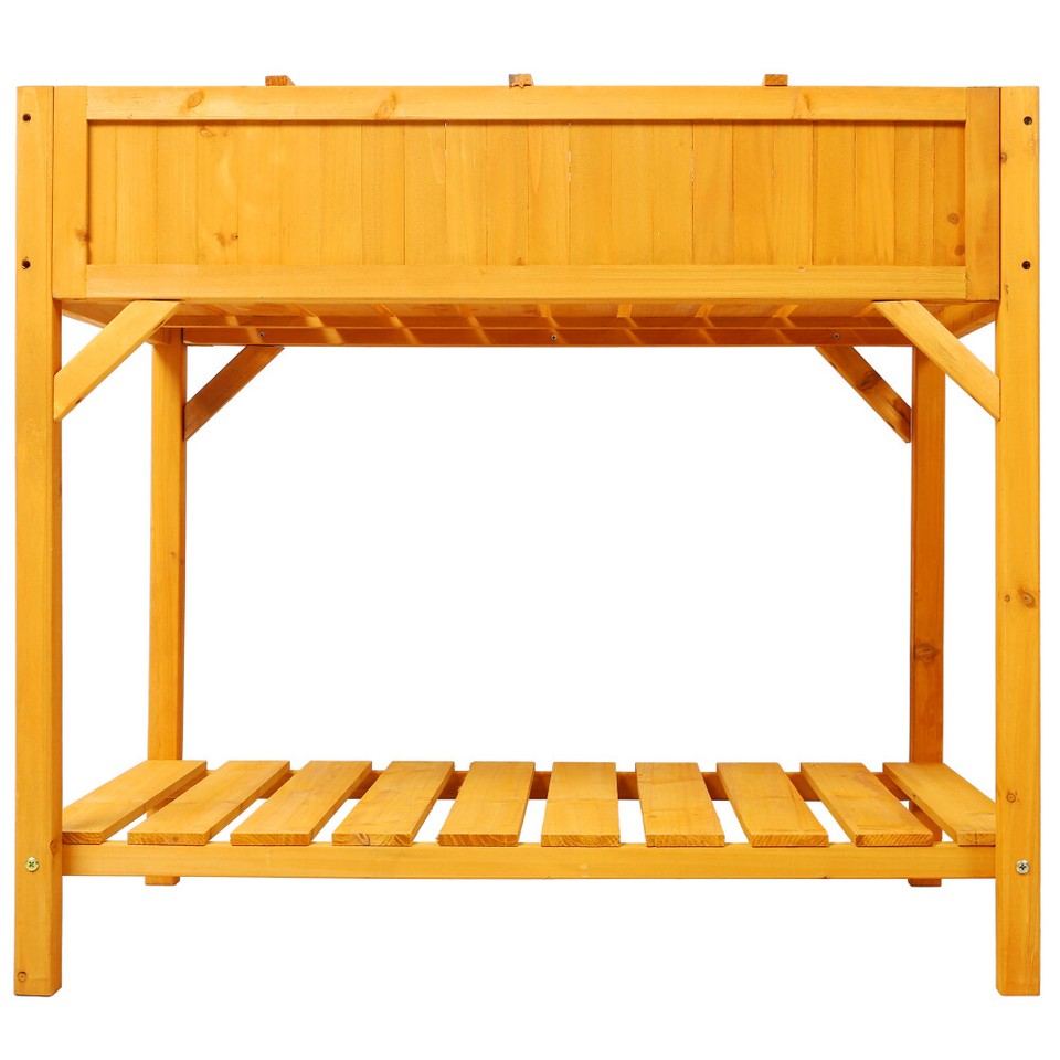 Raised Garden Bed with Legs, Elevated Planter Box with 8 Grids