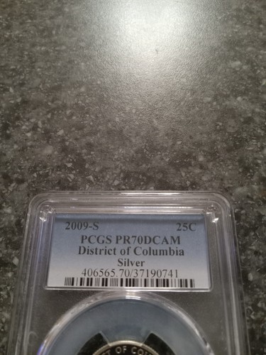 2009-S DISTRICT OF COLUMBIA Silver Proof Quarter PR70 PCGS NICE LOW PRICE!! - Picture 2 of 4