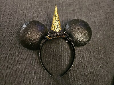 Authentic 2024 Disney Witches Spider Web Hat Halloween Mickey Ear Headband