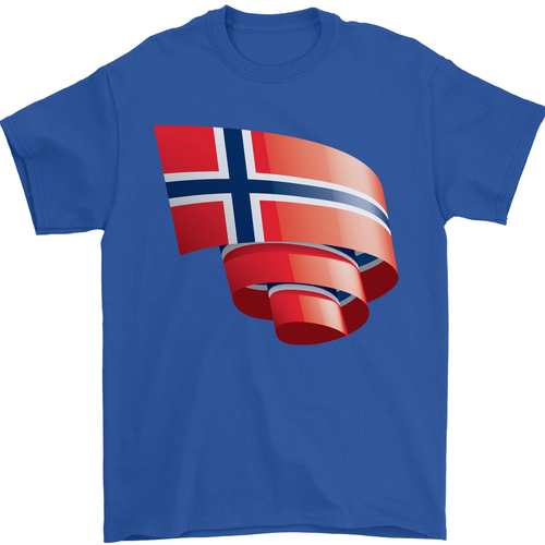 Curled Norway Flag Norwegian Day Football Mens T-Shirt 100% Cotton - Picture 4 of 106