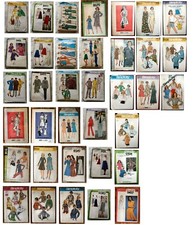 Vintage 1960s,1970s 1980s Clothing Patterns - Misses size 12-14 / Men's Large
