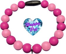 Cat/Small Toy Dog, Beaded ID Collar, Break Away/Clasp, 2TONE PINK Fancy Kitty