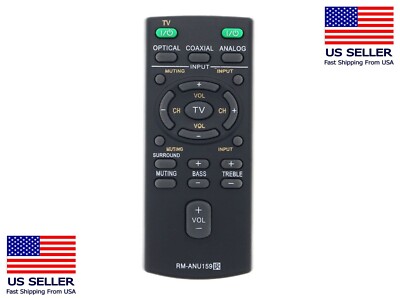 New Replaced RM-ANU159 Remote For Sony Sound Bar SA-CT60 SS-WCT60 HT-CT60 /C