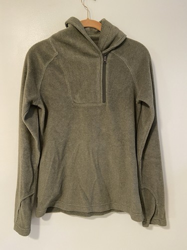 Royal Robbins Fleece Mock Neck Womens Long Sleeve Pullover-olive green S