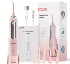 Sejoy Portable Oral Irrigator For Teeth And Gums Water Flosser Rechargeable New 