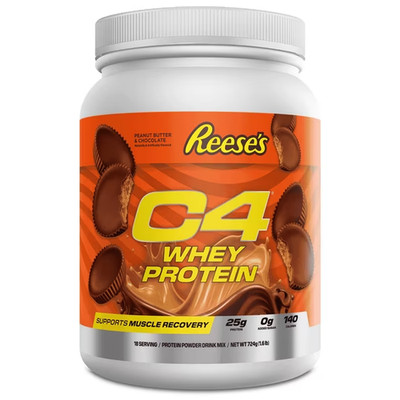 C4 Whey Protein Powder Reese's Peanut Butter Cup 25g Protein 18 Servings